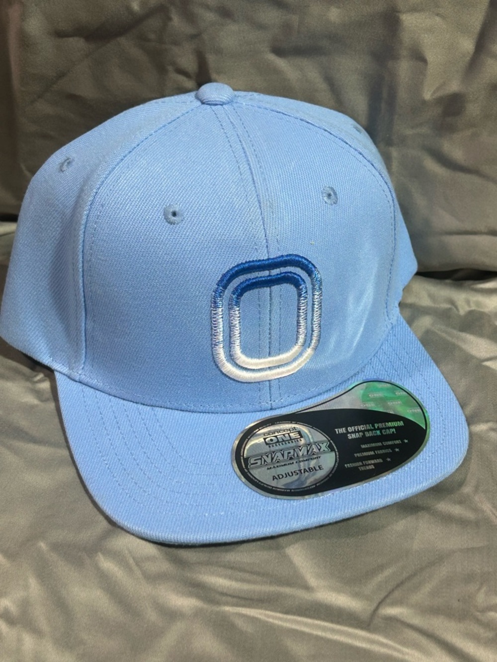 Overtime‎ Light Blue Snapback Hat with Embroidered 'O'